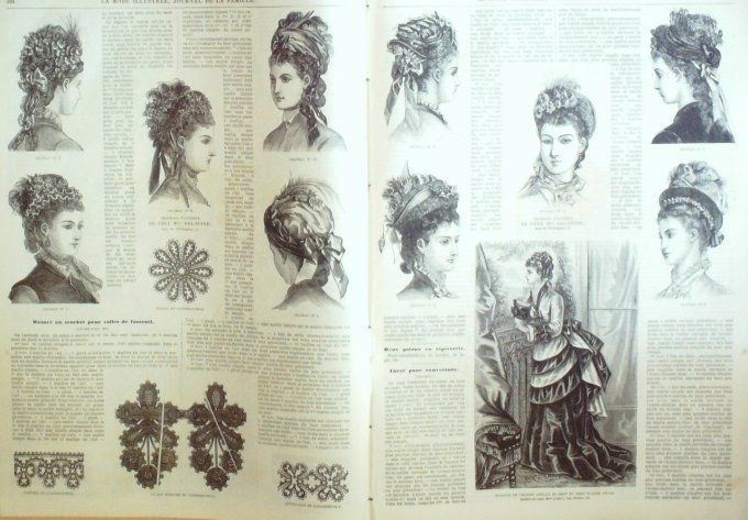 Journal Mode illustrée 1874 # 41 Robes en faye & diagonale