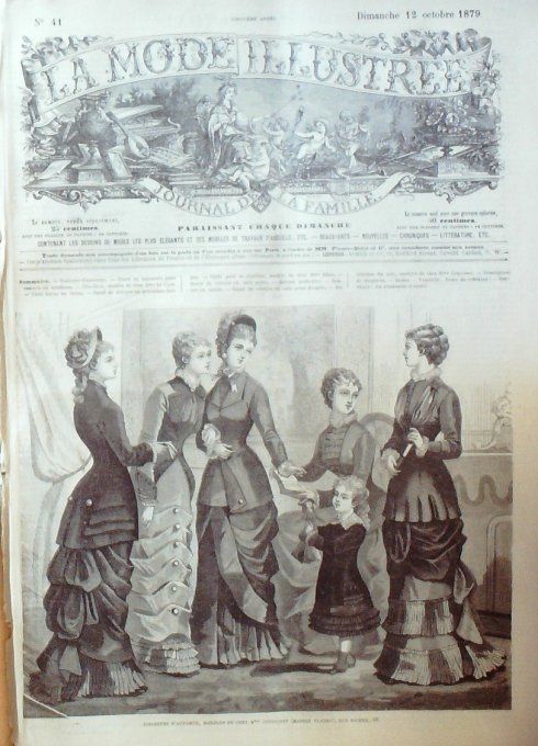 Journal Mode illustrée 1879 # 41 Toilettes d'automne