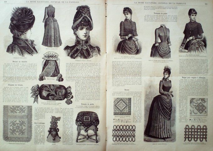 Journal Mode illustrée 1884 # 41 Robes cachemire & lainage 