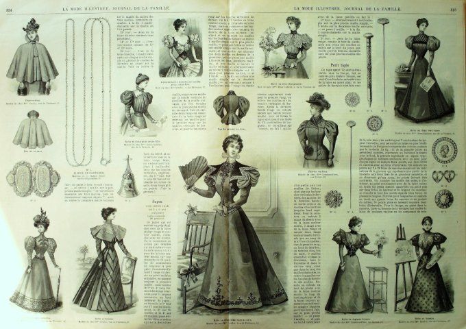 Journal Mode illustrée 1896 # 40 Robe corsage-veste