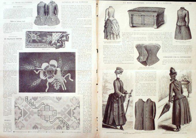 Journal Mode illustrée 1886 # 41 Robe de dîners & soirées