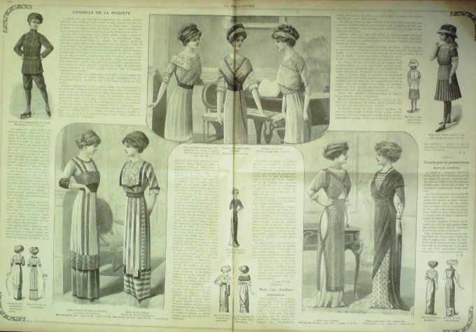 Journal Mode illustrée 1910 # 41 Costume tailleur d'été