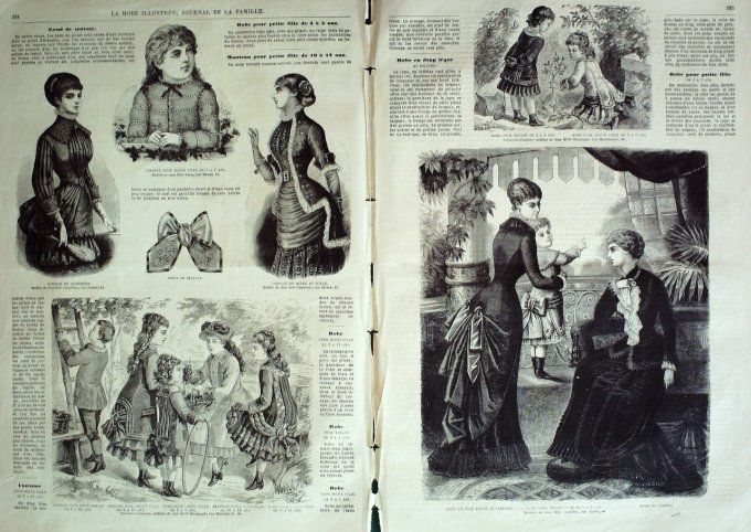 Journal Mode illustrée 1881 # 41 Robe de visite cachemire