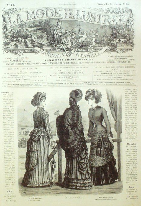 Journal Mode illustrée 1882 # 41 Mantelet en sicilienne