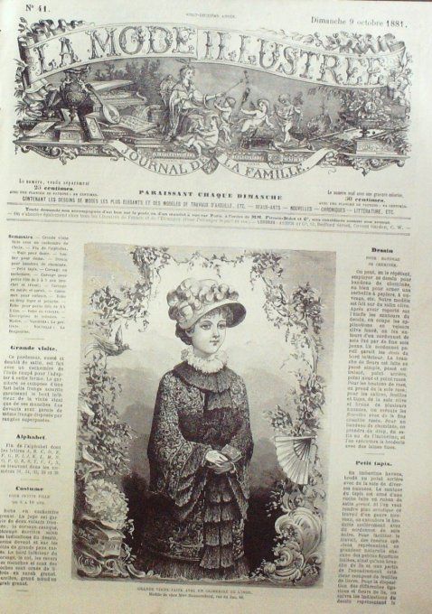 Journal Mode illustrée 1881 # 41 Robe de visite cachemire