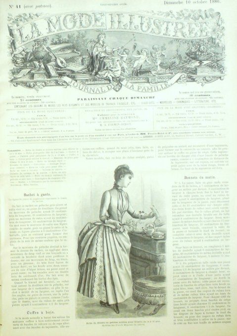 Journal Mode illustrée 1886 # 41 Robe de dîners & soirées