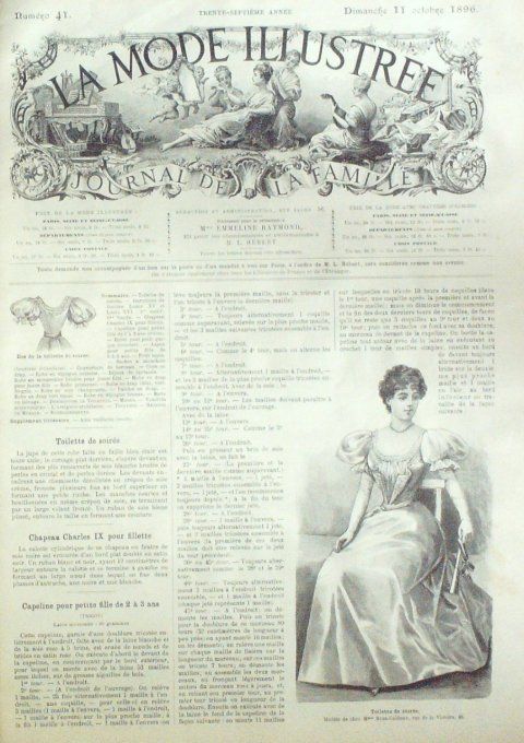 Journal Mode illustrée 1896 # 41 Toilette de soirée