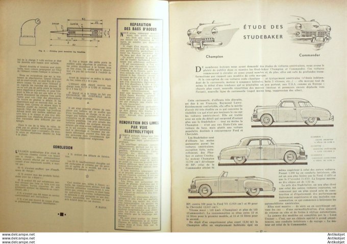 Revue Technique Automobile Studebaker Commander Freins Westinghouse 25#1948