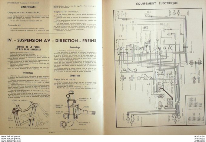 Revue Technique Automobile Studebaker Commander Freins Westinghouse 25#1948