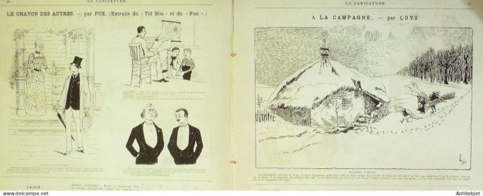 La Caricature 1887 n°368 Robida Sardou par Luque Tailleur pour dames Sorel