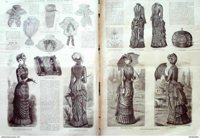 La Mode illustrée journal + gravure associée 1882 # 19