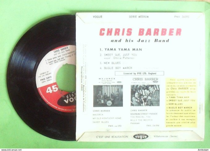 Barber Chris 45T EP Sweet Sue just you (languette) 1960