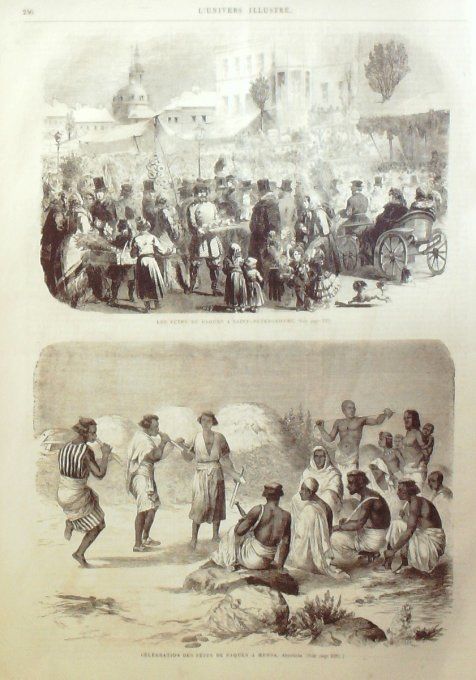 L'Univers illustré 1865 # 424 Nuremberg New-York émigrants Abyssinie Mensa St-Pétersbourg