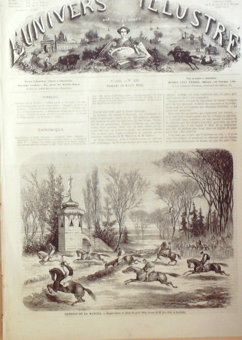 L'Univers illustré 1865 # 425 Ménilmontant Londres quais Tamise Inde Calcutta Tasmaniens 