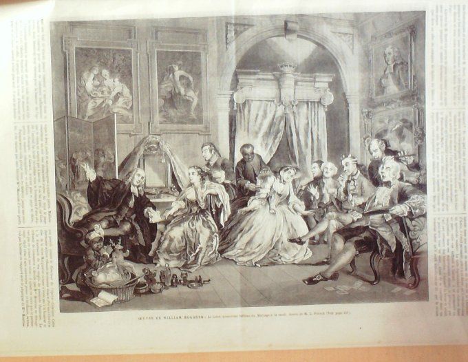 L'Univers illustré 1865 # 426 Allemagne Brème la Bourse William Bogarth    