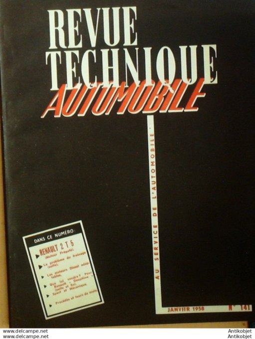 Revue Technique Automobile Camions Renault 2T5 141#1958