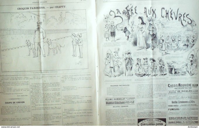 Le Journal Amusant 1891 n°1794 Charit é bons cochers f ée aux chèvres fantaisies parisiennes