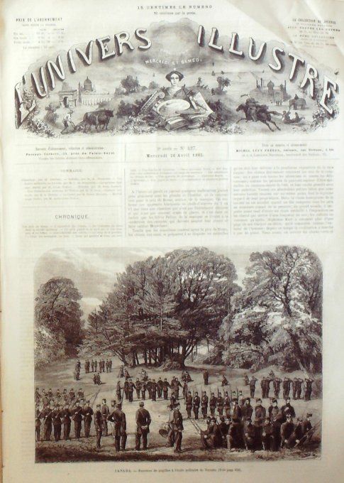 L'Univers illustré 1865 # 427 Canada Toronto  Spahis Grèce Thèbes  Turquie Brousse