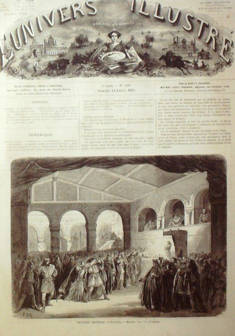 L'Univers illustré 1865 # 428 Londres Cricket île de Wright Ryde Brading Bonchurch Ventnor  