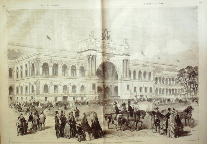 L'Univers illustré 1865 # 429 Boulogne (92) Pré Catalan Palais d'Industrie