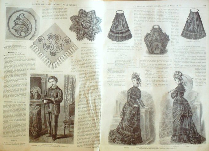 Journal Mode illustrée 1875 # 42 Robe en faye