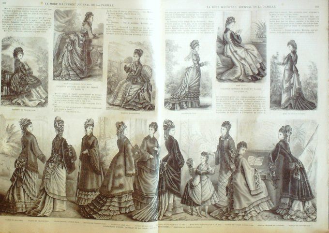 Journal Mode illustrée 1875 # 42 Robe en faye