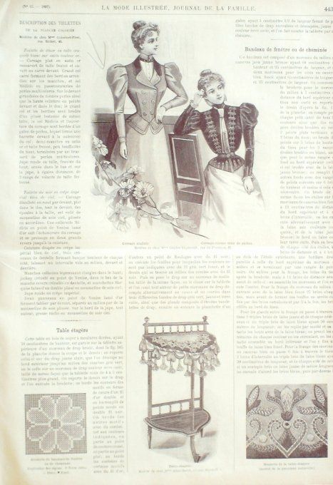 Journal Mode illustrée 1897 # 42 Toilette de réunion