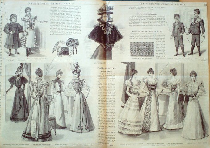 Journal Mode illustrée 1897 # 42 Toilette de réunion