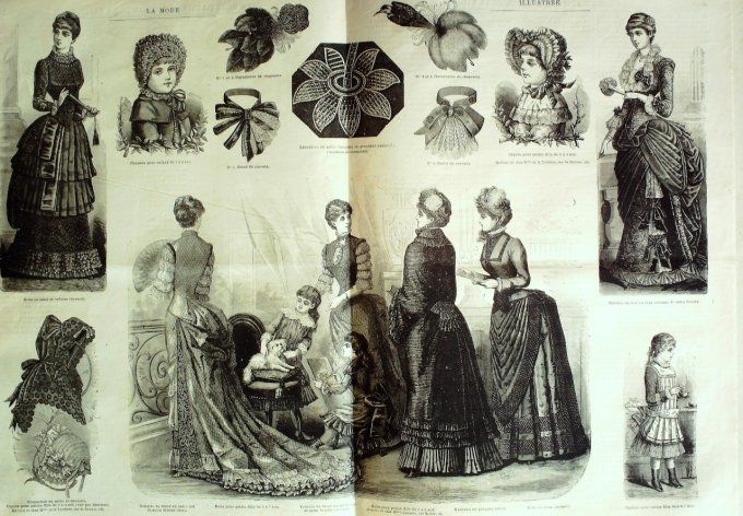 Journal Mode illustrée 1883 # 42 Manteau en vigogne & costume garçon