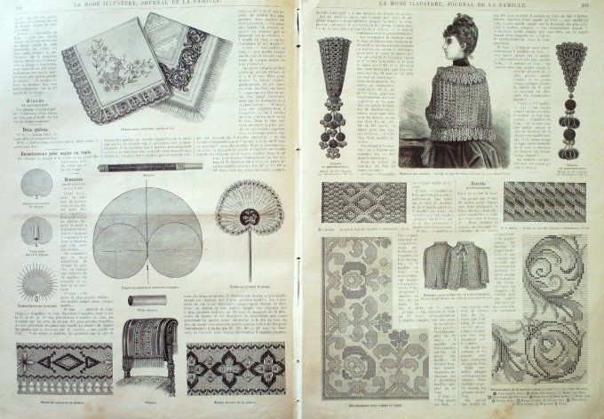 Journal Mode illustrée 1887 # 42 Robes en faille & lainage