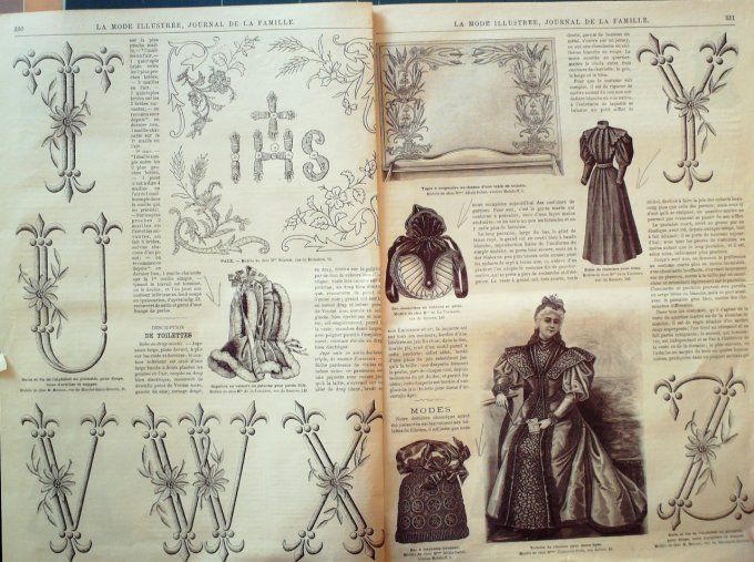 Journal Mode illustrée 1893 # 42 Robes lainage & drap