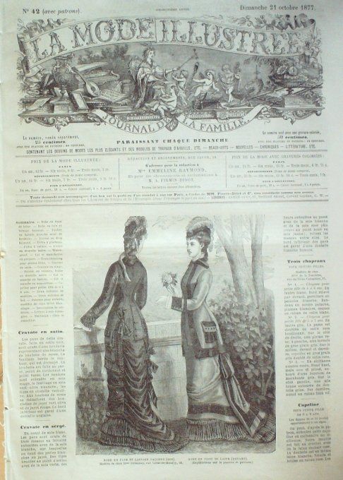 Journal Mode illustrée 1877 # 42 Robes en tissu & faye