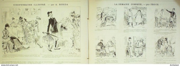 La Caricature 1886 n°355 L'amour en discipline Caran d'Ache Succi par Luque Rip Trock Robida