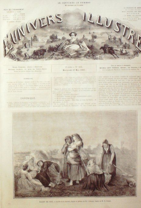 L'Univers illustré 1865 # 433 Irlande Dublin Epsom courses hippiques Sallenches (74)