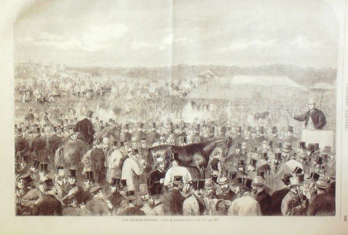 L'Univers illustré 1865 # 433 Irlande Dublin Epsom courses hippiques Sallenches (74)