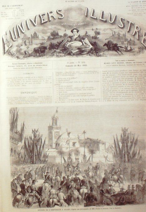 L'Univers illustré 1865 # 434 Ajaccio (20) Napoléon Croatie Sokol forteresse Alger