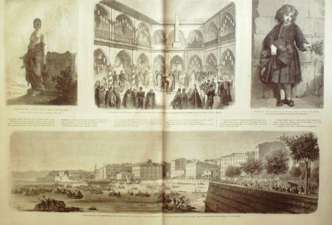 L'Univers illustré 1865 # 434 Ajaccio (20) Napoléon Croatie Sokol forteresse Alger