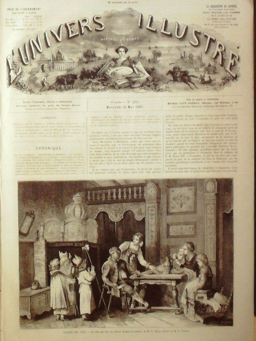 L'Univers illustré 1865 # 435 Suisse Rutli Liszt Géorgie île Roanoke Chenonceaux (37)    