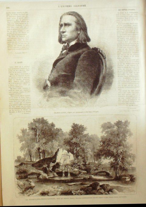 L'Univers illustré 1865 # 435 Suisse Rutli Liszt Géorgie île Roanoke Chenonceaux (37)    