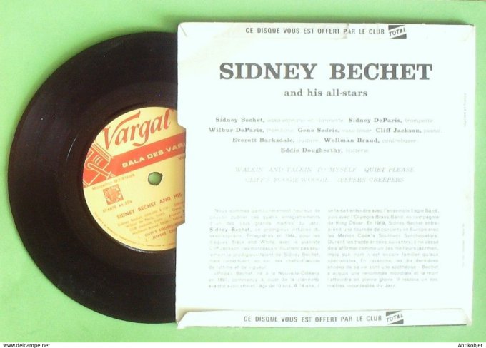 Bechet Sidney 45T EP Pub Total accompagnés de stars 1959