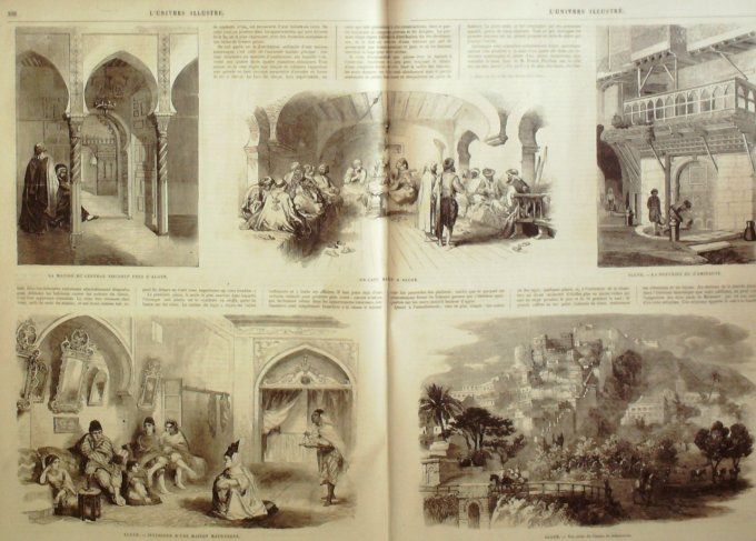 L'Univers illustré 1865 # 436 Italie Florence Dante Alger Mauresques 