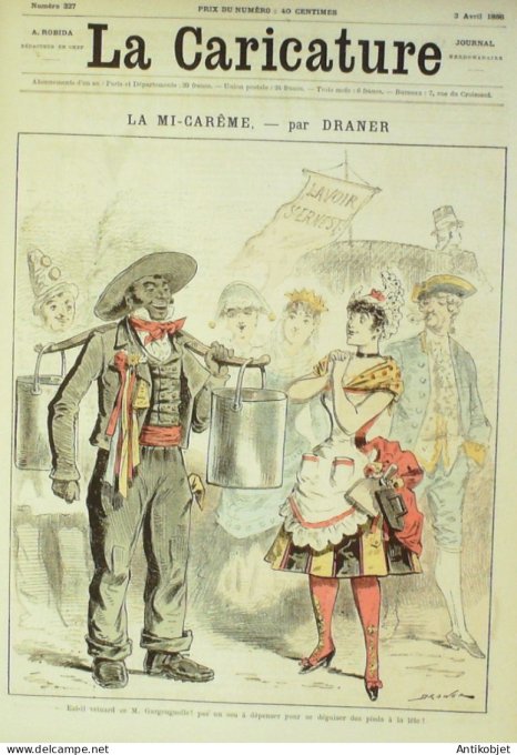 La Caricature 1886 n°327 Mi-carême triomphe Caran d'Ache