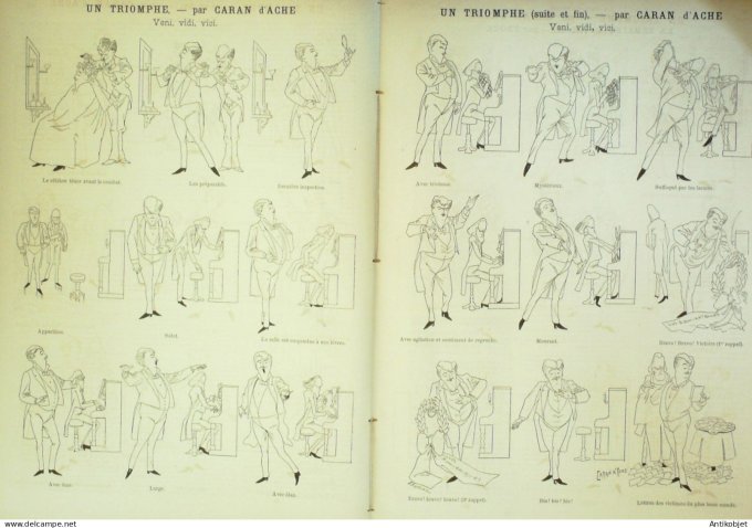 La Caricature 1886 n°327 Mi-carême triomphe Caran d'Ache