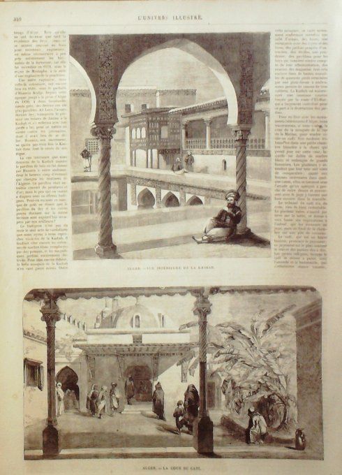 L'Univers illustré 1865 # 437 Alger Cadi Kasbah Nancy (54) bataille Andrew Johnson