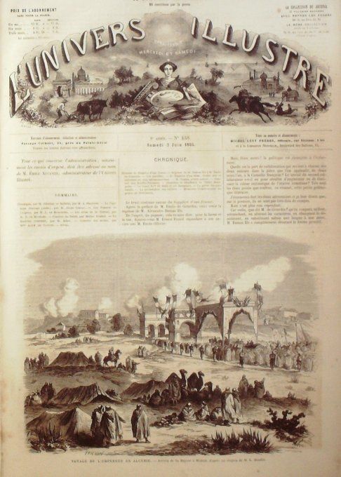 L'Univers illustré 1865 # 438 ALgérie Médéah Mauresques Rix (01) Londres Tamise  