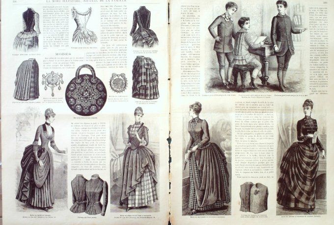 Journal Mode illustrée 1886 # 43 Manteau fillette