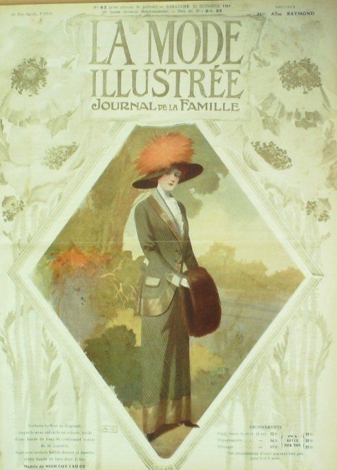 Journal Mode illustrée 1910 # 43 Costume tailleur de soirée