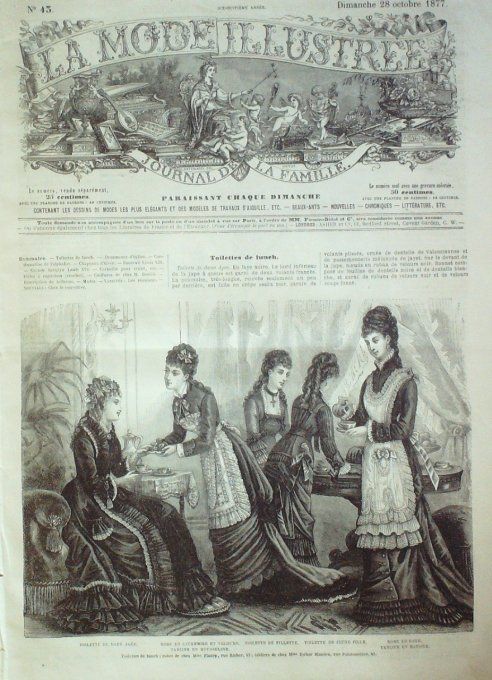 Journal Mode illustrée 1877 # 43 Toilettes cachemire & faye