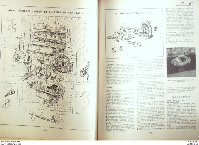 Revue Technique Automobile Camions UNIC Voiturette Jet 164#1959