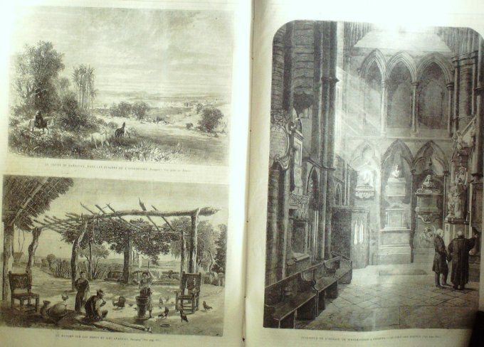 L'Univers illustré 1865 # 443 Sardaigne Cagliari Sausset pêche du thon Paraguay lac Araguay